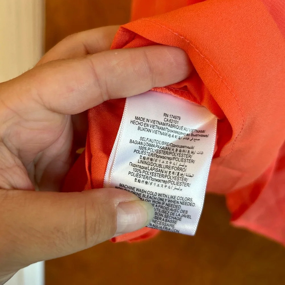 BCBGENERATION CORAL RUFFLE HIGH NECK DRESS - Picture 4 of 4